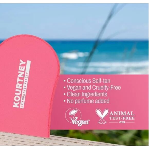 NEW KOURTNEY Kellar Self-Tan Application Mitt - Soft Velvet ONE MITT - Picture 6 of 10